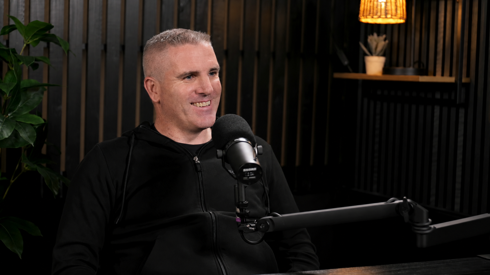 Kevin Egan speaking during a podcast recording